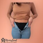 Jeans Acampanado con Faja (Celeste) - Imagen 2